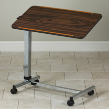 Overbed Table with Tilt-Top and H Style Base